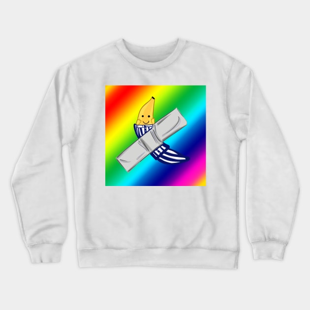 pijama pride party with banana Crewneck Sweatshirt by jorge_lebeau